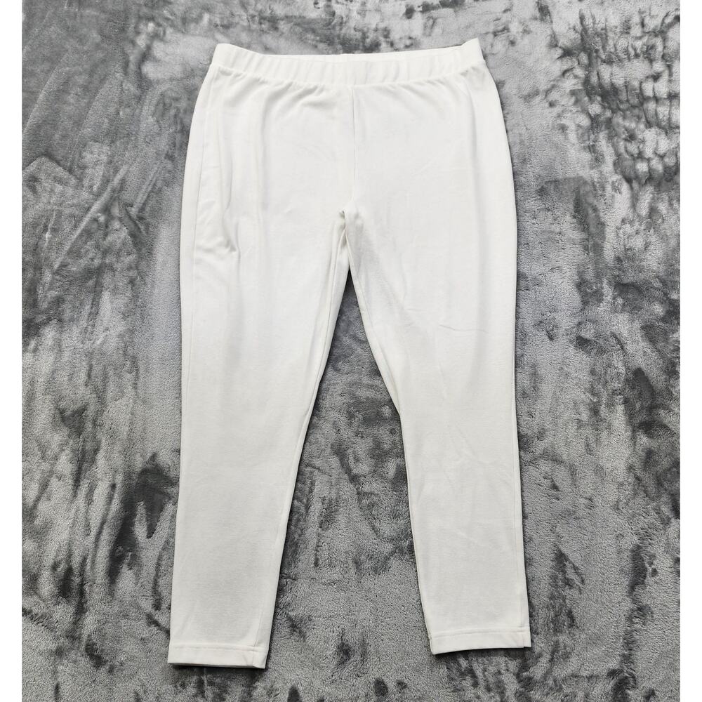 Vintage Blair Pants Womens 2XL White Pull On Ankle Legging Skinny Casual Stretch